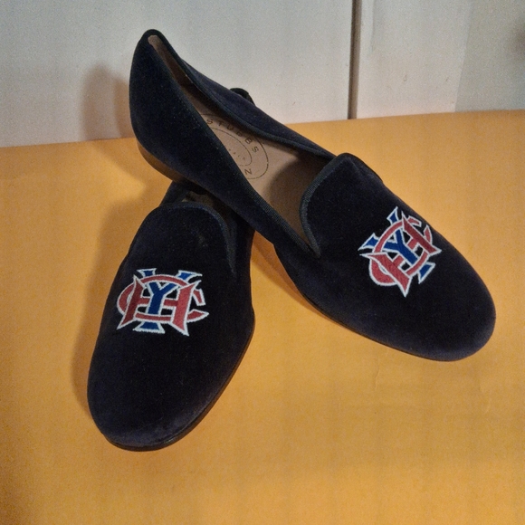 Stubbs & Wootton Blue  Velvet Slippers Men\'s US 9.5 New! main image 8